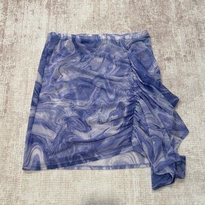 Naked Wardrobe Swim Lavender Tie-Dye Mesh Bikini Coverup